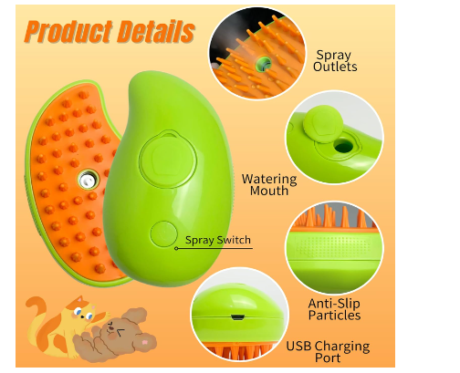 Miniatura 3 de Cepillo a vapor para mascotas 3 en 1